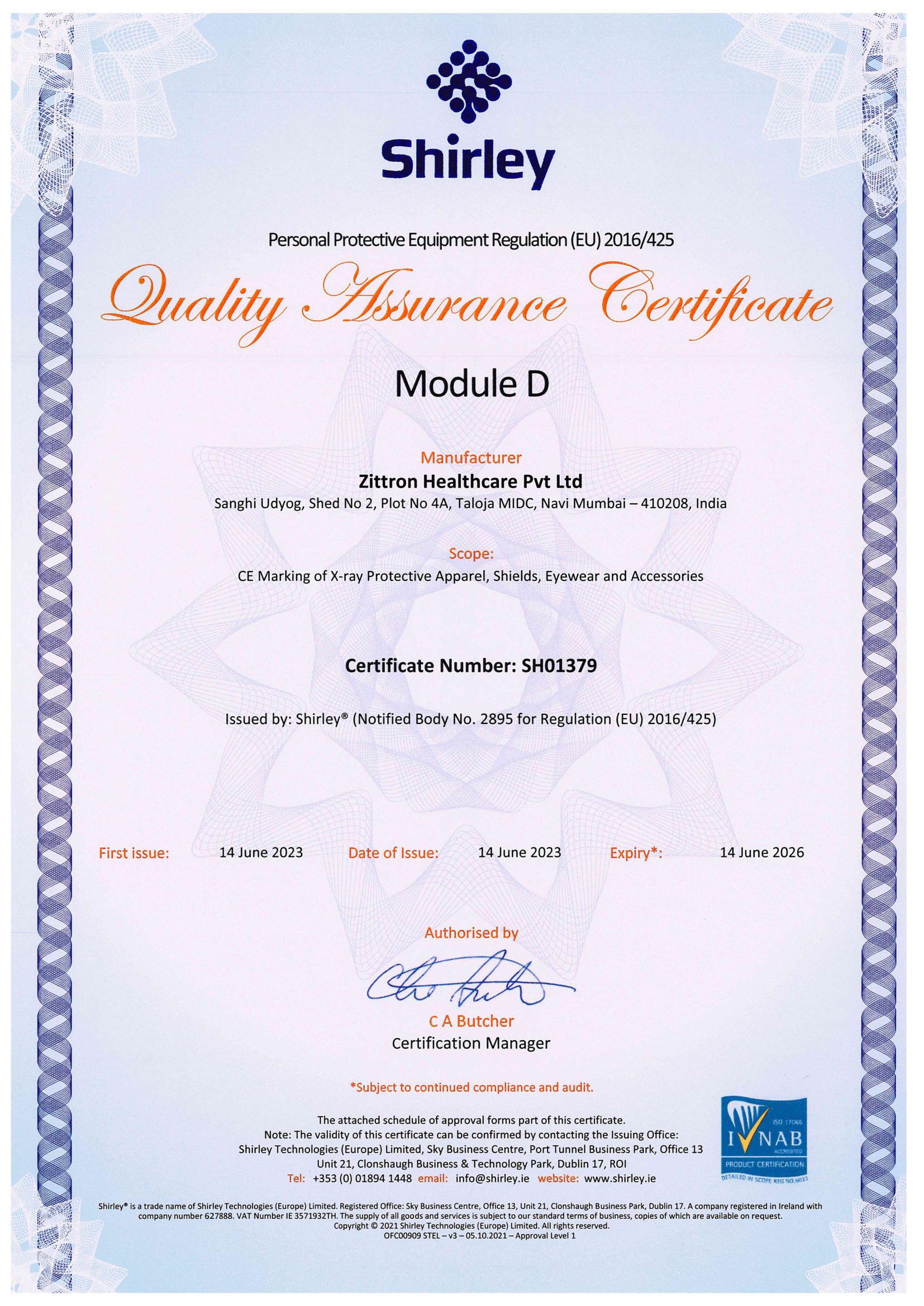certificate