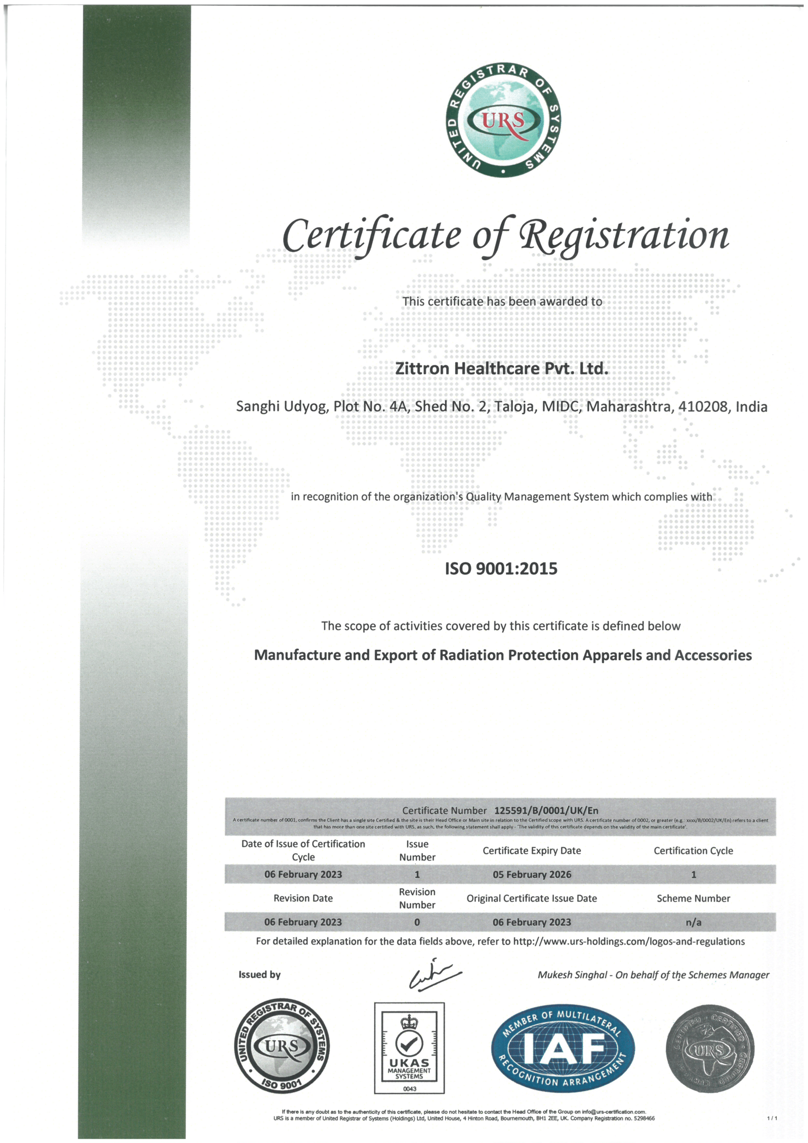 certificate