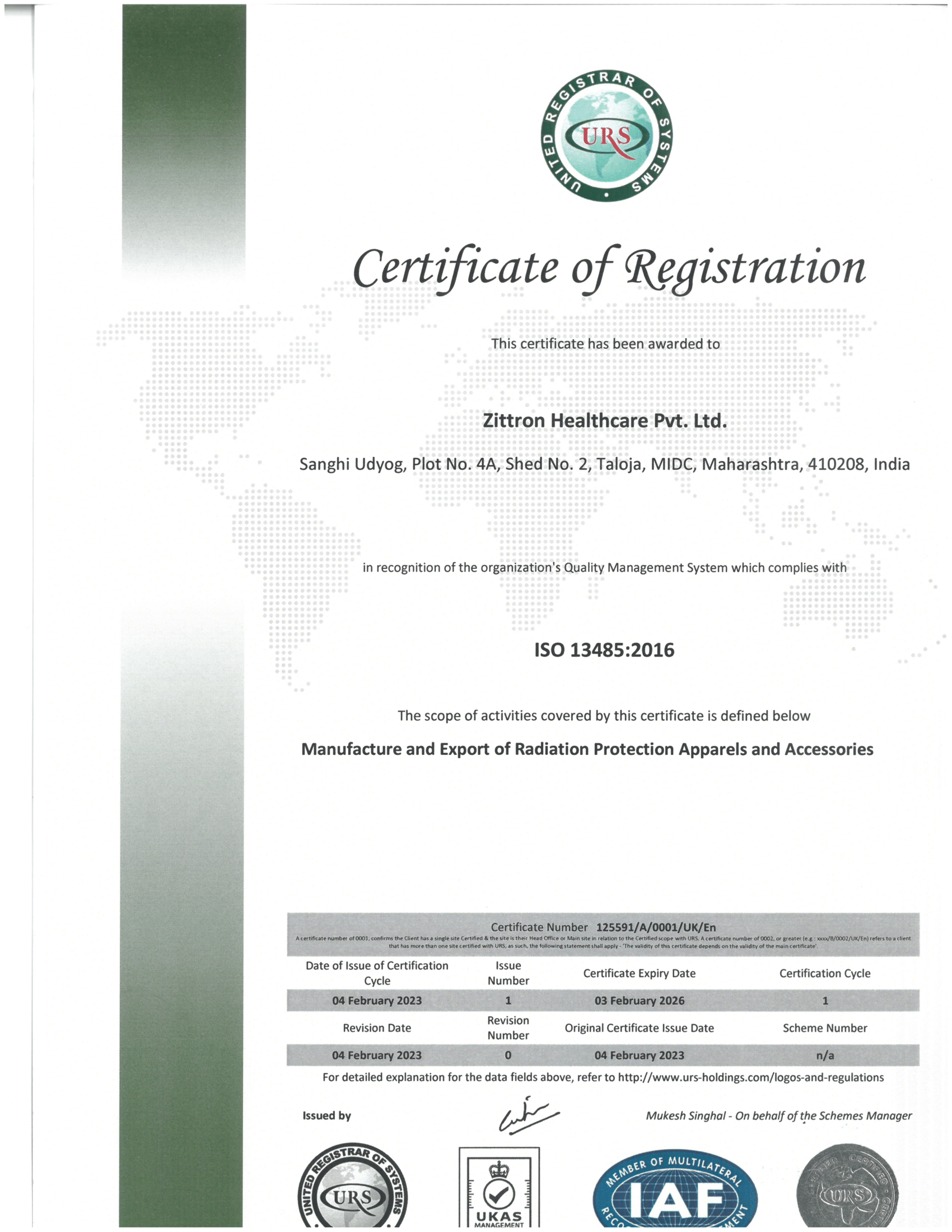 certificate